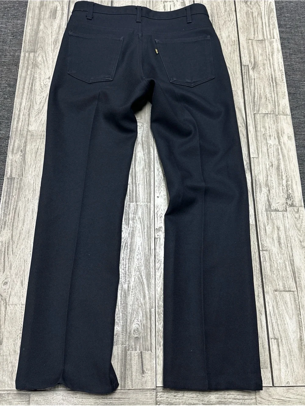 Vintage 90s Levis 517 Pants Mens 33x32 Dacron Polyester Slacks Black Preppy USA